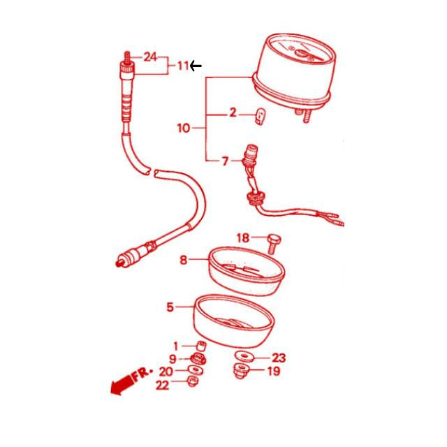 Cable cuentarevoluciones Honda CB 250 Two-Fifty 37260-KBG-700