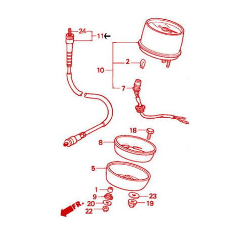 Cable cuentarevoluciones Honda CB 250 Two-Fifty 37260-KBG-700