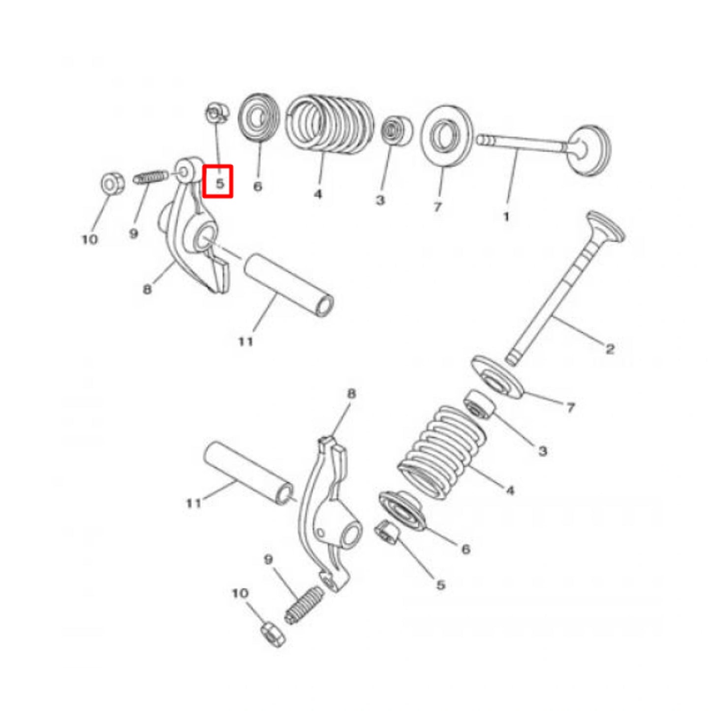 Yamaha X-Max 125 14-20 valve cotter կեսcone