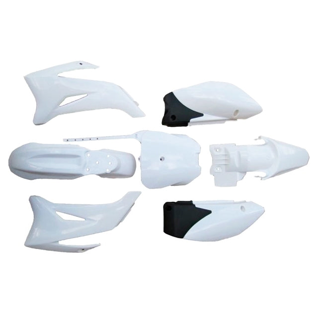 Kit carénages Pitbike type TTR Blanc