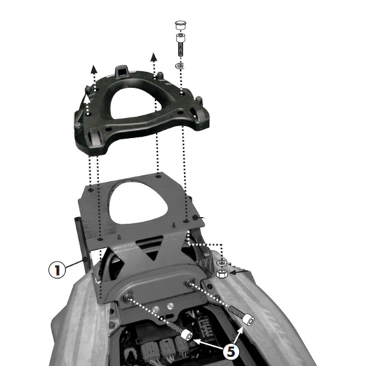 Soporte Maleta Monorack Monokey/Monolock Kawasaki ZZR 1400 12 GIVI