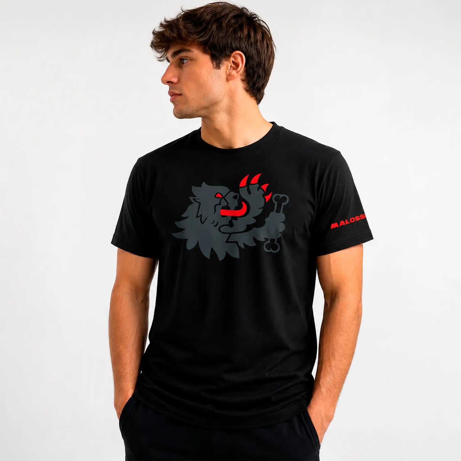 Camiseta Malossi Griffe Lion - Negro