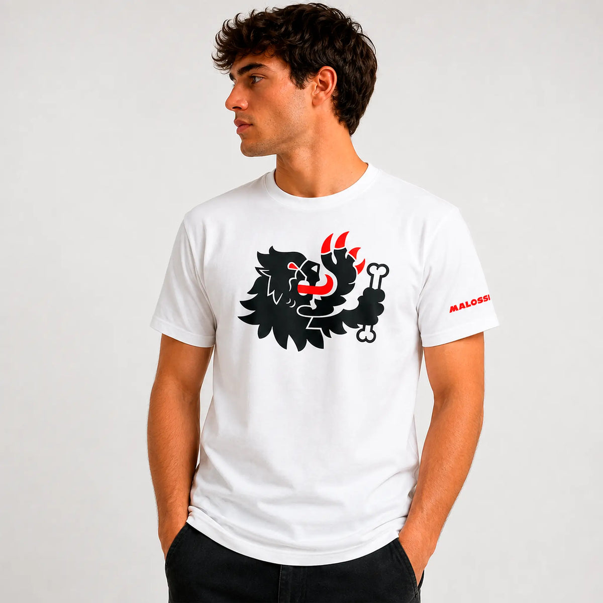 Camiseta Malossi Griffe Lion - Blanco