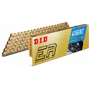 Cadena de transmisión paso 415 ERZ G&G 130 eslabones enganche clip D.I.D - dorado 415ERZG130C