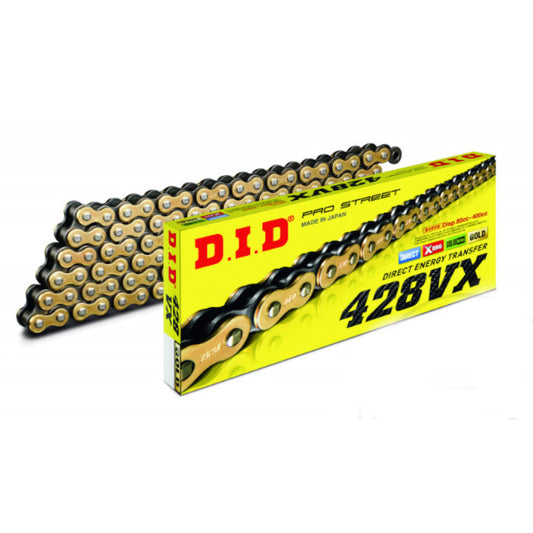 Chain de transmisión paso 428 136 links clip VX D.I.D - gold