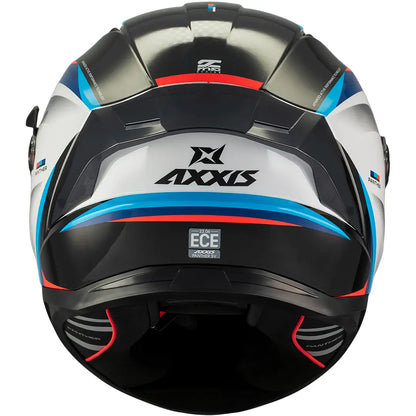 Axxis Panther SV Kernel A7 Helmet - White/Blue/Red Gloss