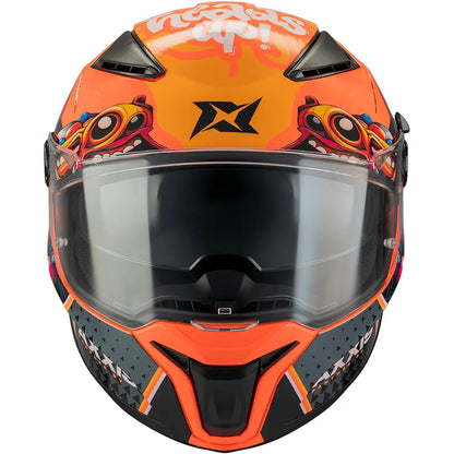 Axxis Panther SV Heads Up C4 Helmet - Black/Orange Gloss