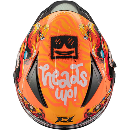 Axxis Panther SV Heads Up C4 Helmet - Black/Orange Gloss