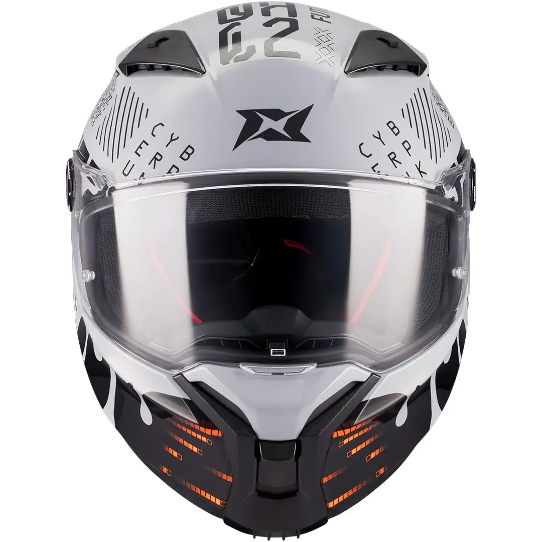 Casco Axxis Fenix Cyberpunk C4 - Negro/Gris Brillo