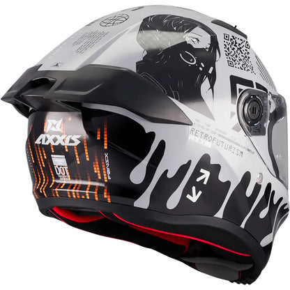 Casco Axxis Fenix Cyberpunk C4 - Negro/Gris Brillo