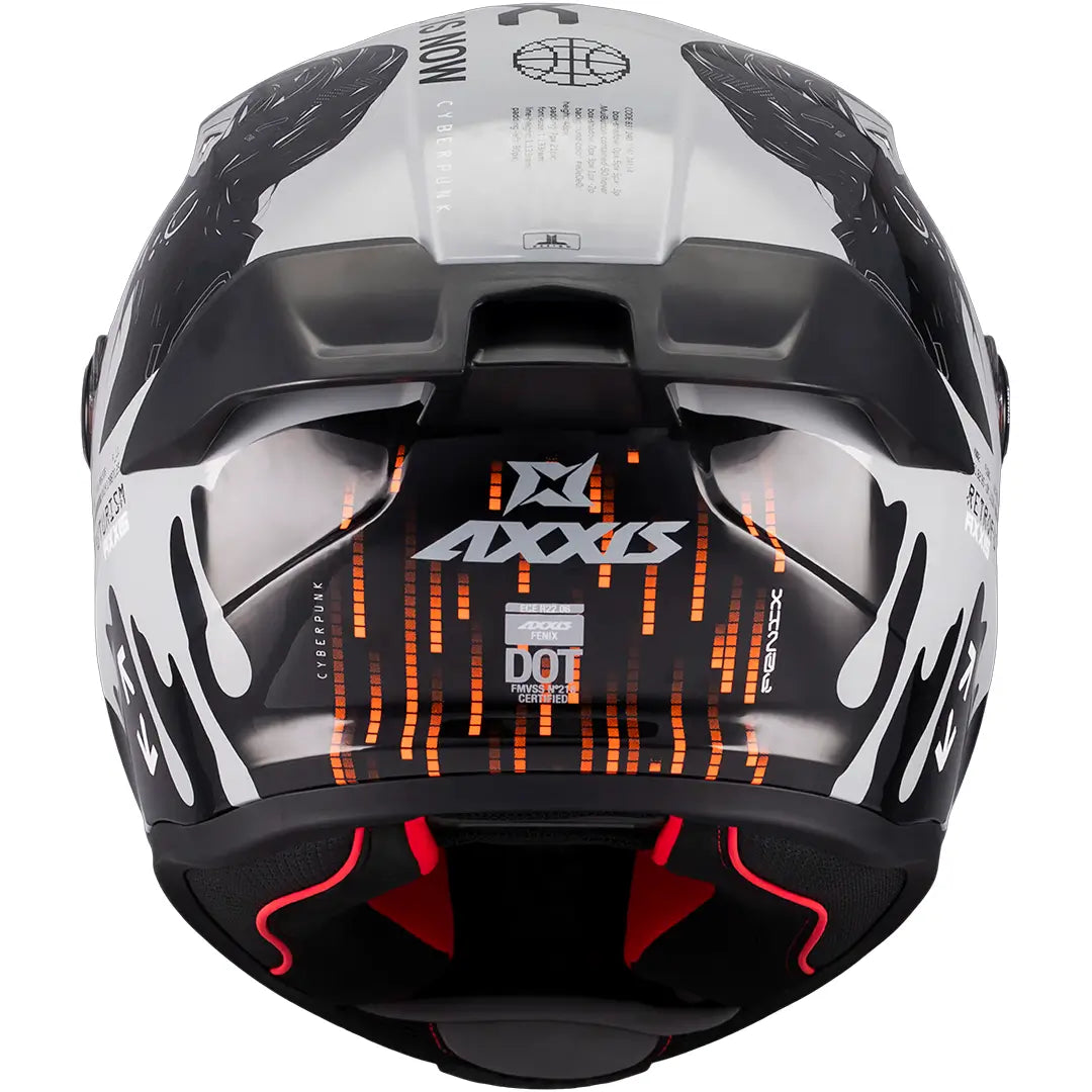 Casco Axxis Fenix Cyberpunk C4 - Negro/Gris Brillo