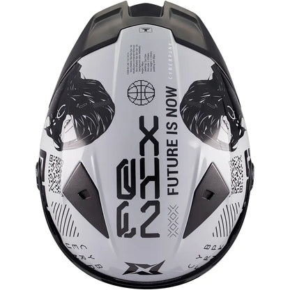 Casco Axxis Fenix Cyberpunk C4 - Negro/Gris Brillo