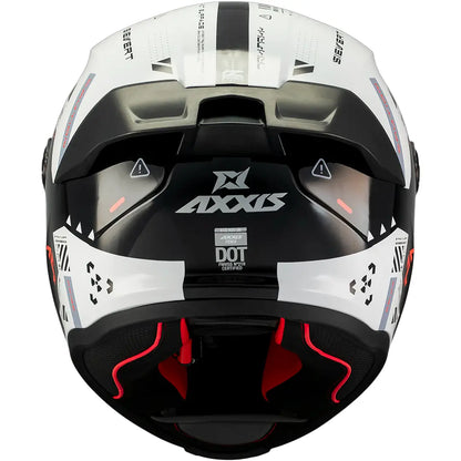 Casco Axxis Fenix Sievert B0 - Negro/Blanco/Rojo Brillo