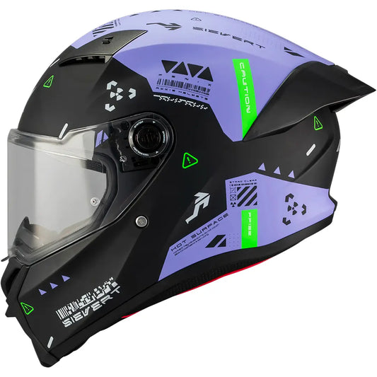 Axxis Fenix Sievert B8 Helmet - Matte Black/Purple
