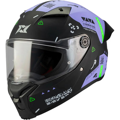 Axxis Fenix Sievert B8 Helmet - Matte Black/Purple