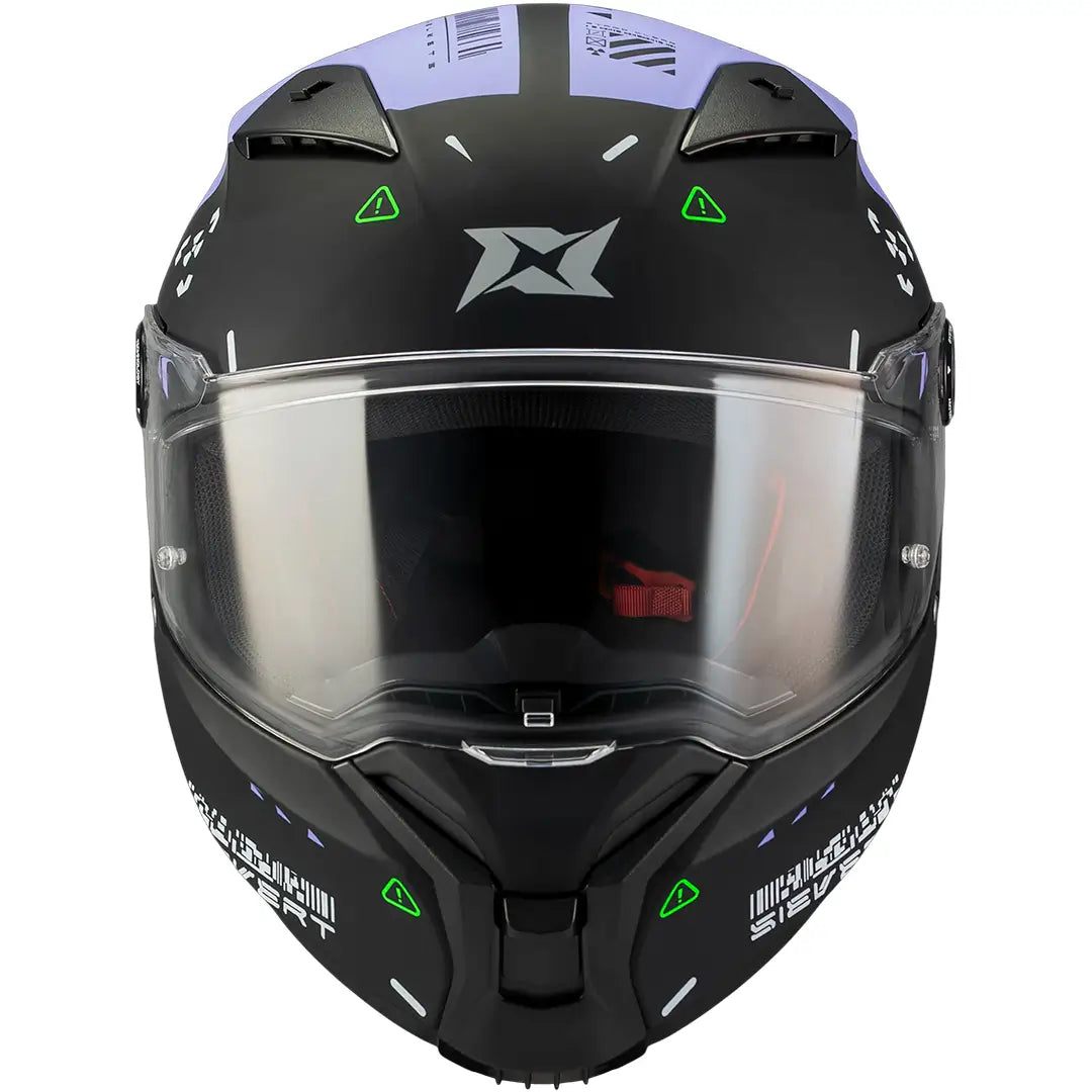 Axxis Fenix Sievert B8 Helmet - Matte Black/Purple