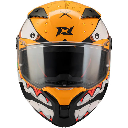 Casco Axxis Fenix Fast Food C3 - Negro/Naranja Brillo
