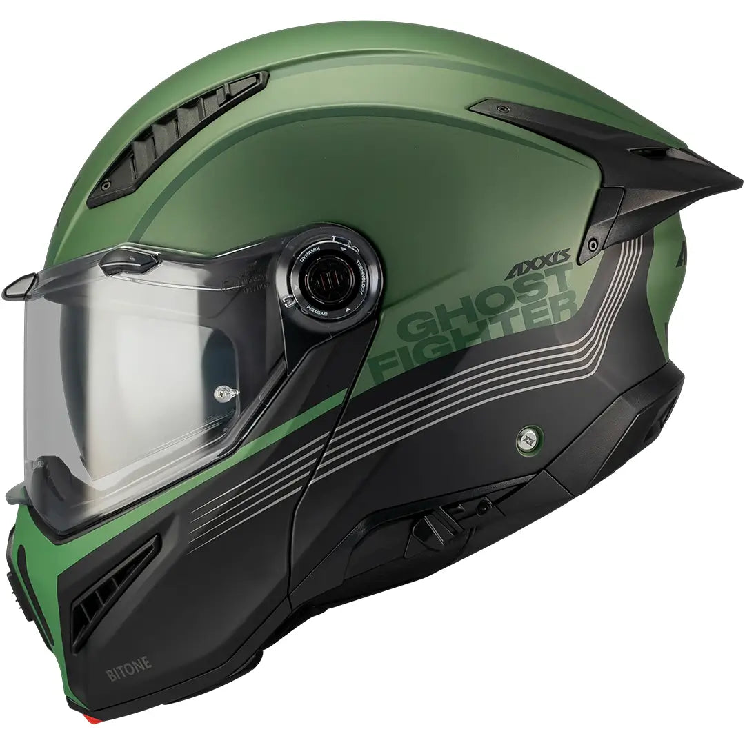 Casco Axxis Ghostfighter SV Bitone C6 - Negro/Verde Mate