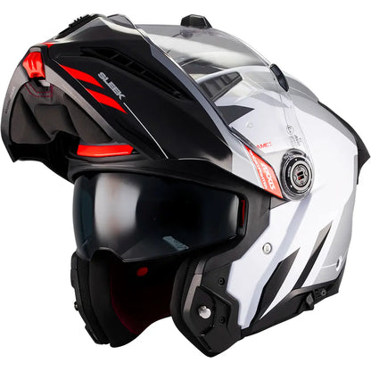 Casco Axxis Ghostfighter SV Sleek A2 - Negro/Blanco/Rojo Brillo