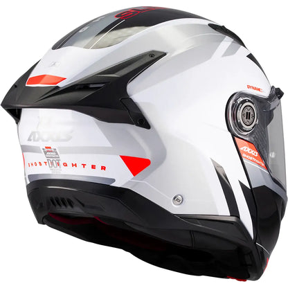 Casco Axxis Ghostfighter SV Sleek A2 - Negro/Blanco/Rojo Brillo