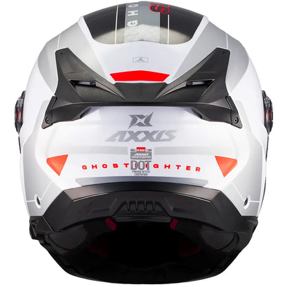 Casco Axxis Ghostfighter SV Sleek A2 - Negro/Blanco/Rojo Brillo