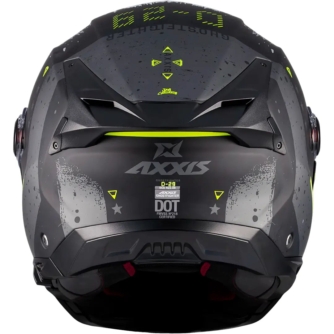 Axxis Ghostfighter SV D-29 B2 Helmet - Black/White/Matte Yellow