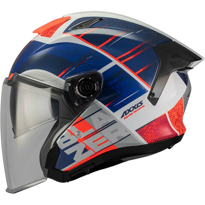 Casco Axxis Blazer SV Abyss A7 - Blanco/Azul/Rojo Brillo