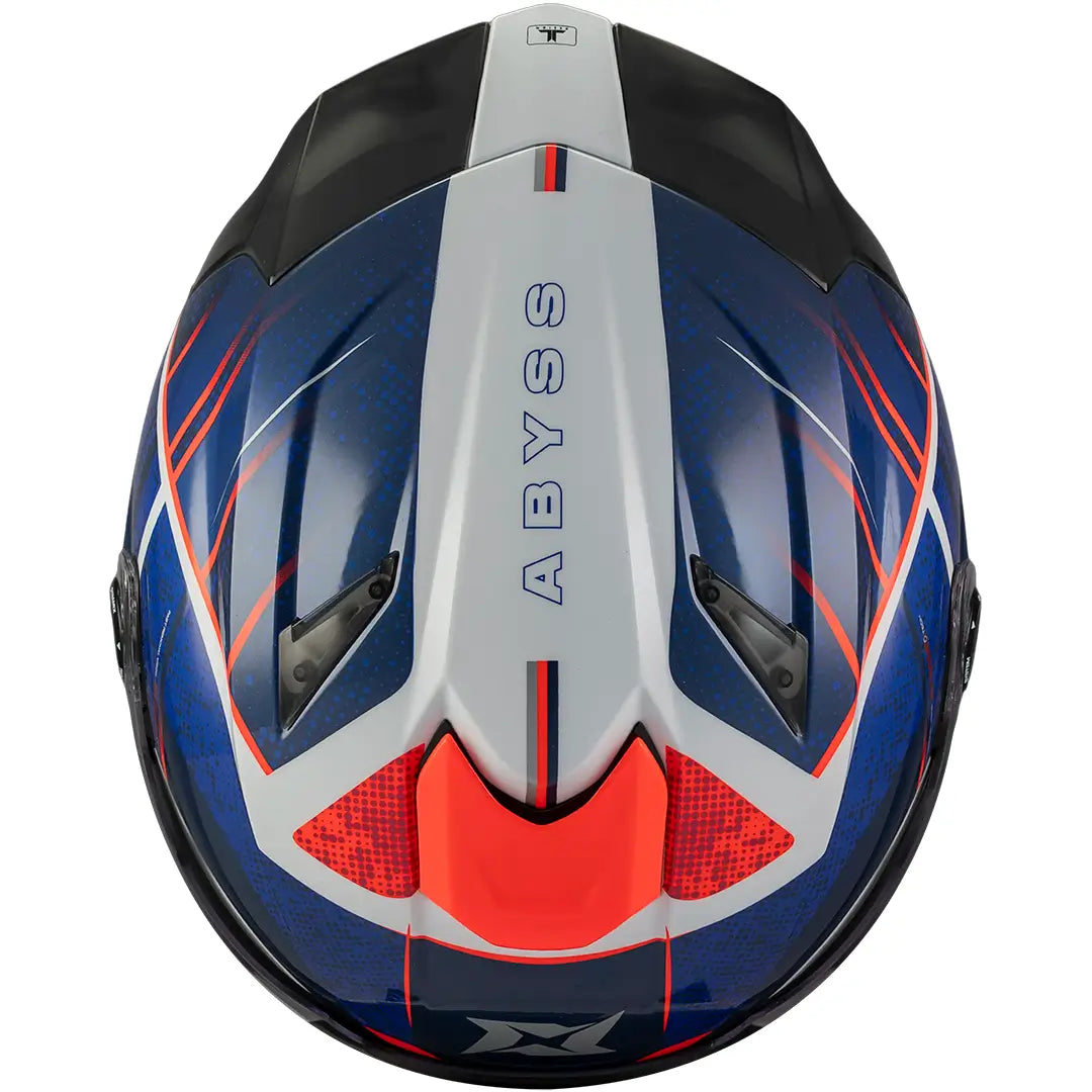 Casco Axxis Blazer SV Abyss A7 - Blanco/Azul/Rojo Brillo