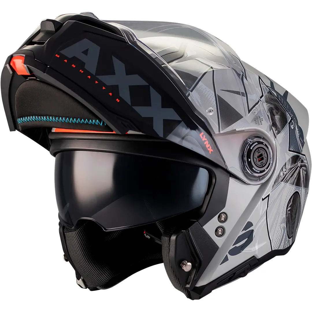 Casco Axxis Lynx SV Manhattan C2 - Negro/Gris Brillo