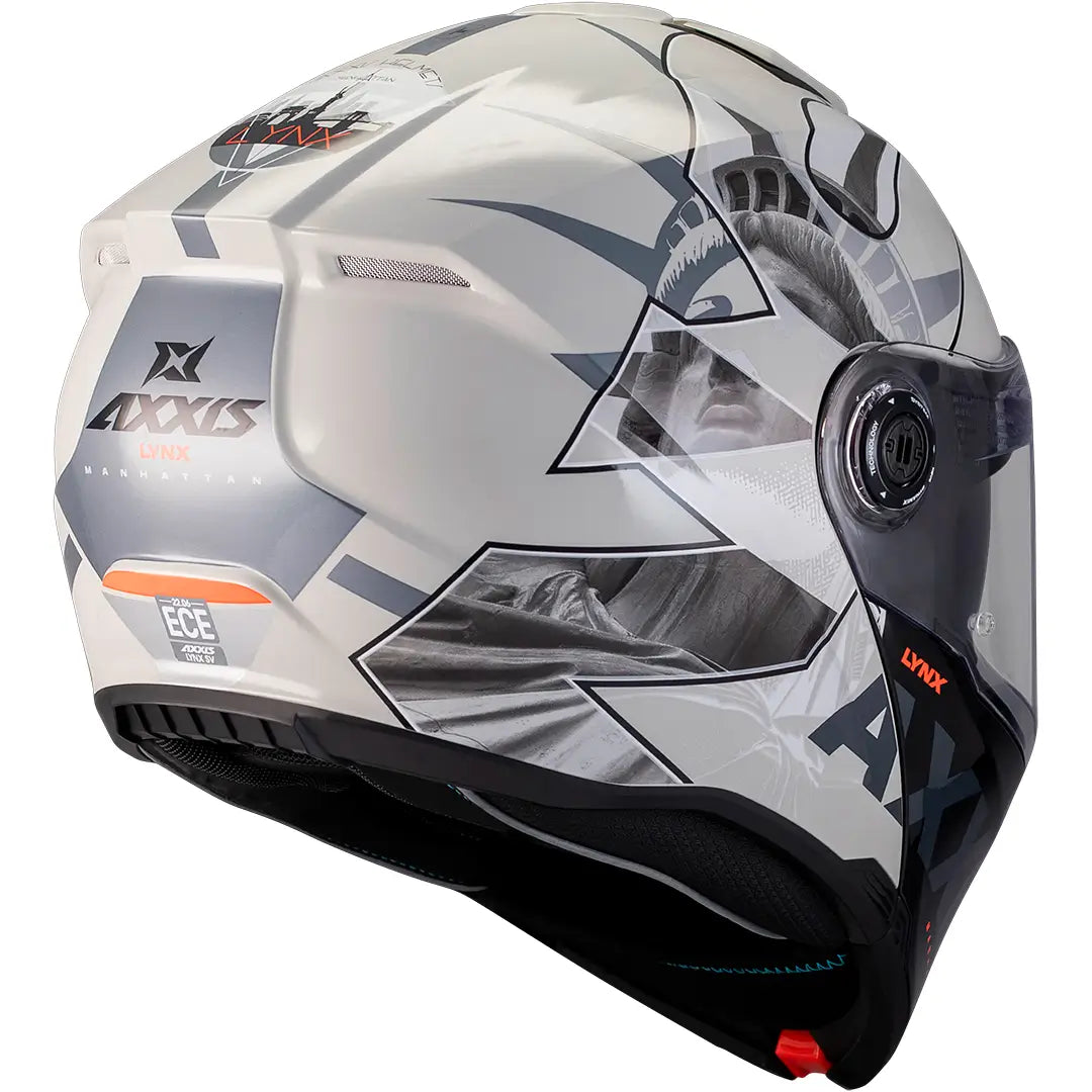 Casco Axxis Lynx SV Manhattan C2 - Negro/Gris Brillo