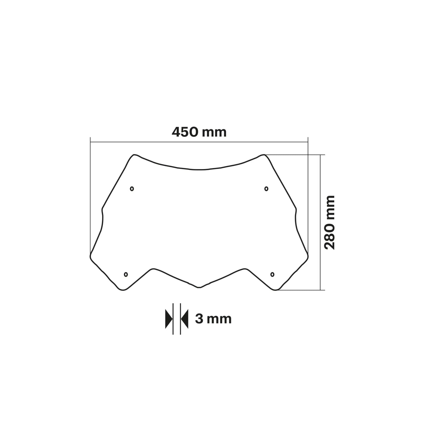 Bulle racing Yamaha T-Max 530 >17 - fumé foncé Malossi
