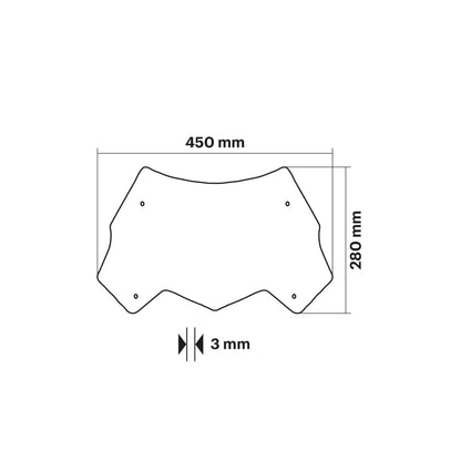 Bulle racing Yamaha T-Max 530 >17 - fumé foncé Malossi