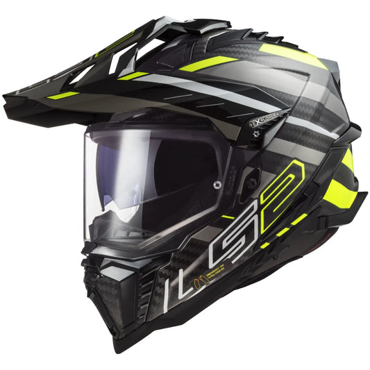 Casco LS2 MX701 Explorer Carbon Edge - Negro/Amarillo