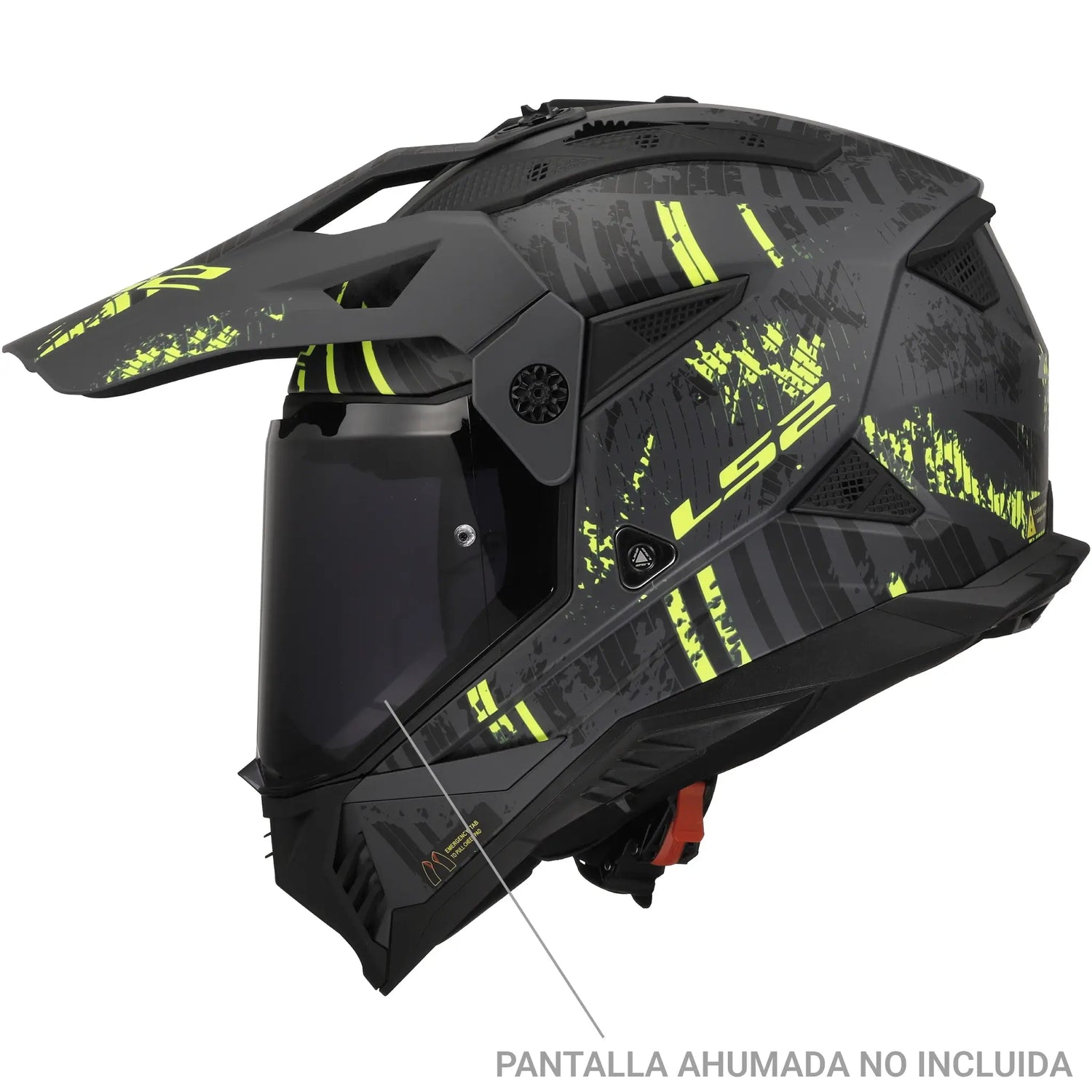 Casco LS2 MX702 Pioneer II Crazy - Negro/Amarillo Mate