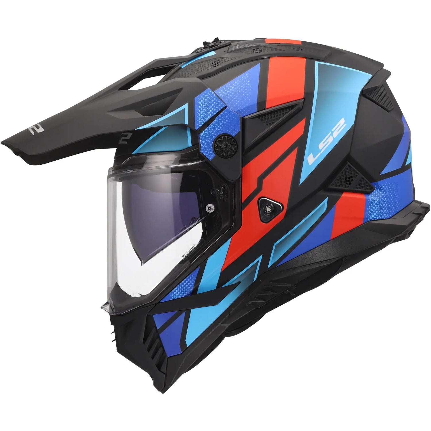 Casco LS2 MX702 Pioneer II Block - Negro/Azul/Rojo Mate