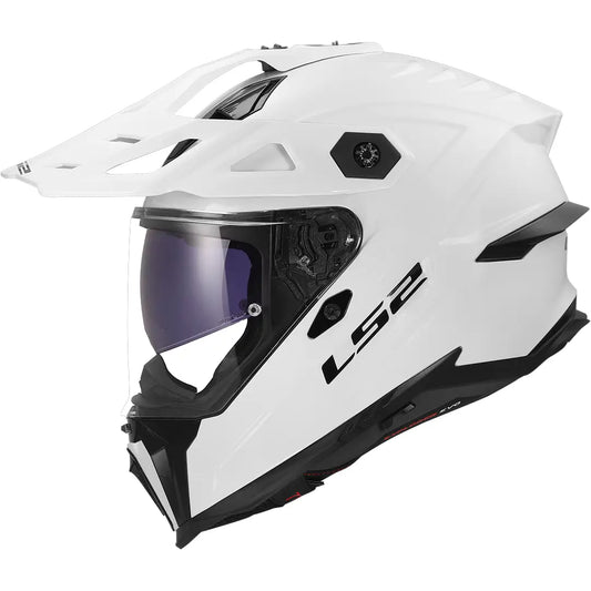LS2 MX707 Explorer Evo Solid Helmet - Gloss White