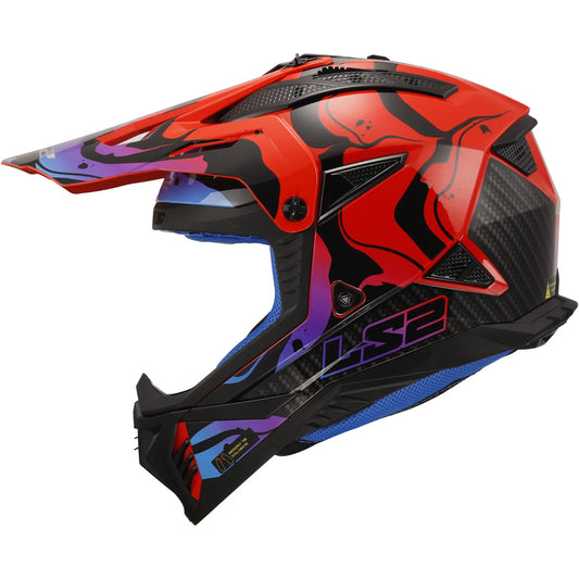 Casco LS2 MX708 Fast II Wash - Negro/Rojo