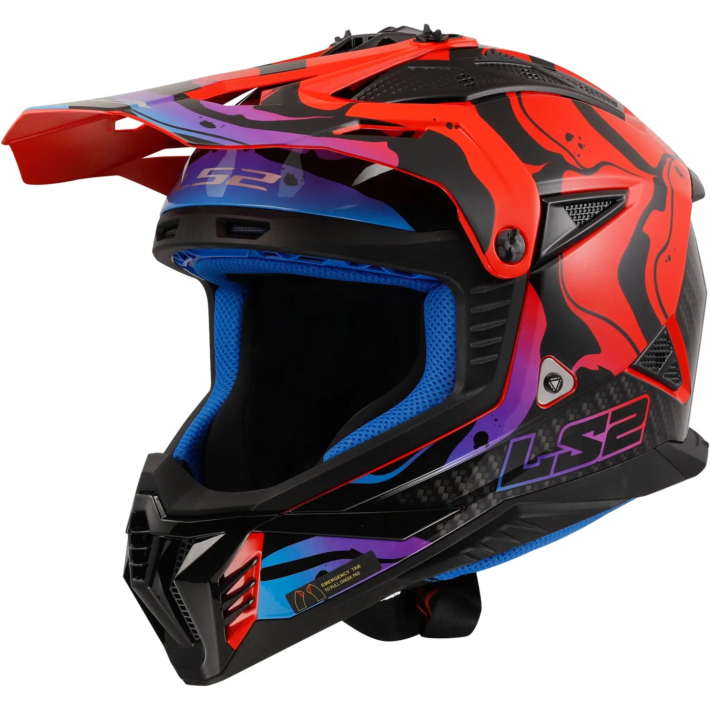 Casco LS2 MX708 Fast II Wash - Negro/Rojo