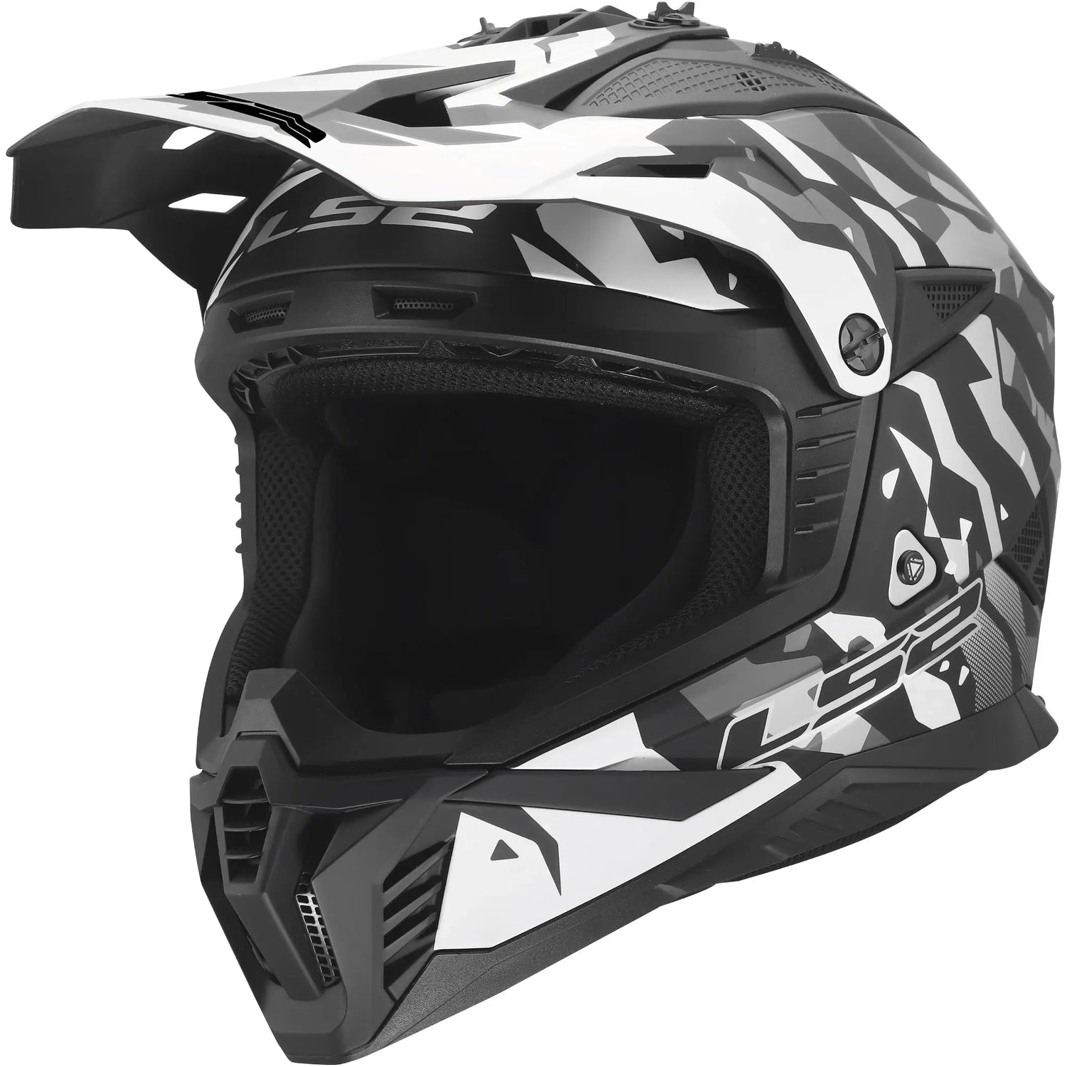 Casco LS2 MX708 Fast II Grotesk - Negro/Gris Mate