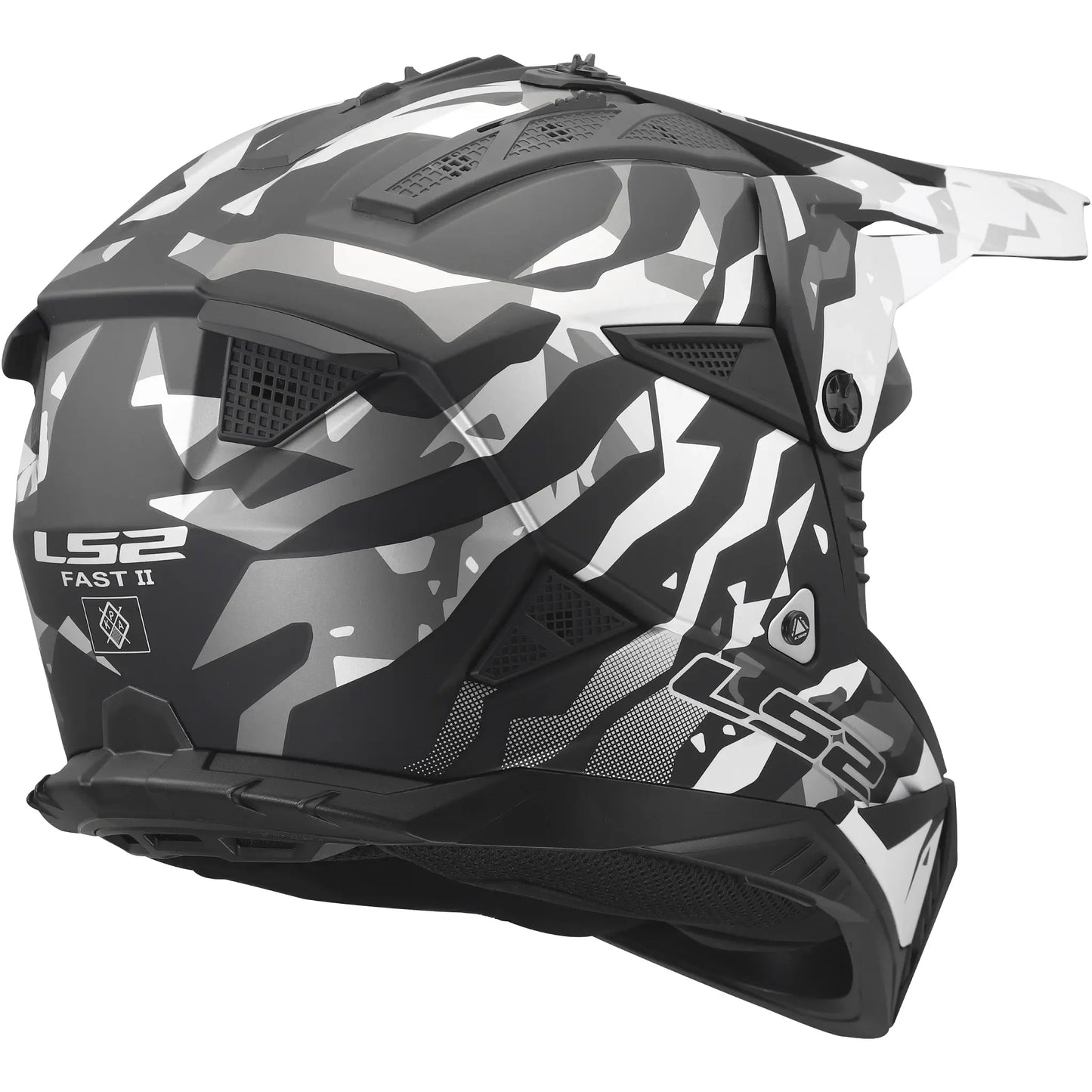 Casco LS2 MX708 Fast II Grotesk - Negro/Gris Mate