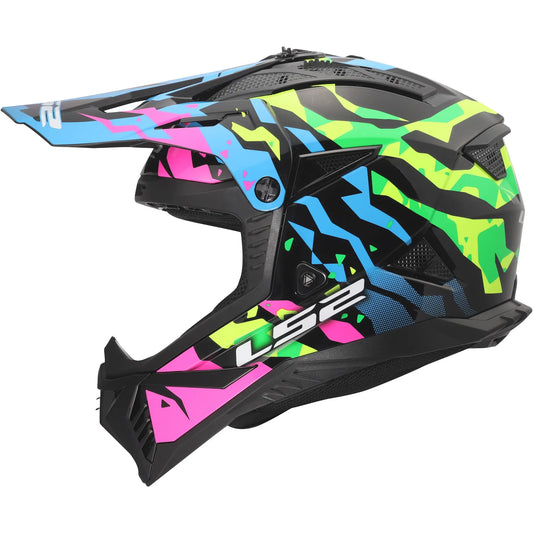Casco LS2 MX708 Fast II Grotesk - Multicolor Brillo