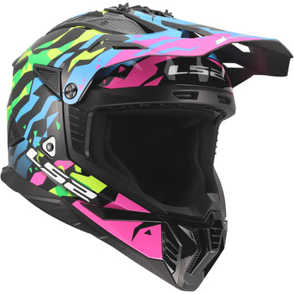 Casco LS2 MX708 Fast II Grotesk - Multicolor Brillo