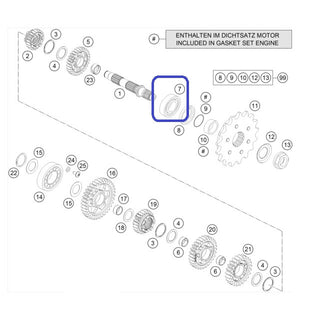 KTM radial bearing 25x52x15 NJ205 C4