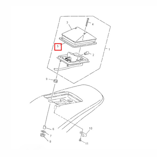 Junta base tulipa trasera Yamaha DT 125 / TT 250 R / WR-F 250 4GY-84723-00-00