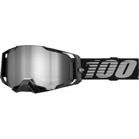Gafas Offroad 100% Armega Black espejo plata 50005-00030