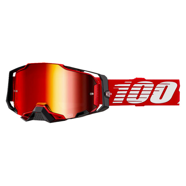 Offroad goggles 100% Armega red - red mirror lens