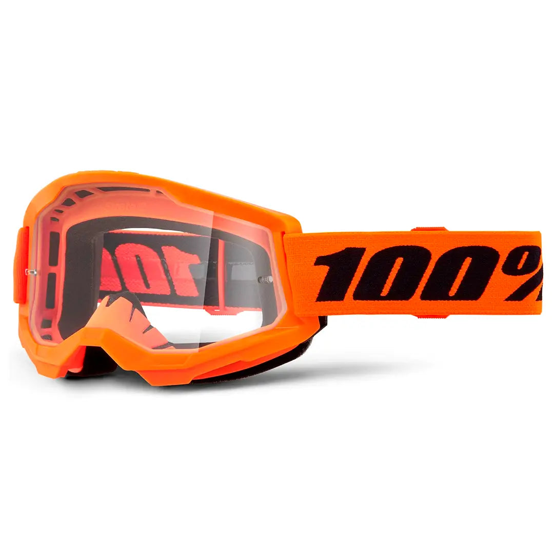 Gafas 100% Strata 2 Neon Orange - Clear