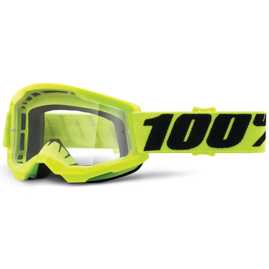 Gafas 100% Strata 2 Junior Fluo Yellow - Clear