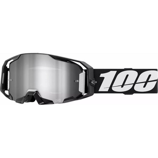 Offroad goggles 100% Armatic black - flash silver lens