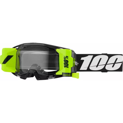 Gafas Offroad 100% Armatic negro amarillo flúor - cristal transparente 50061-00001